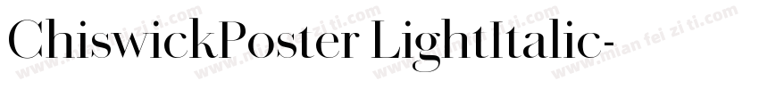 ChiswickPoster LightItalic字体转换